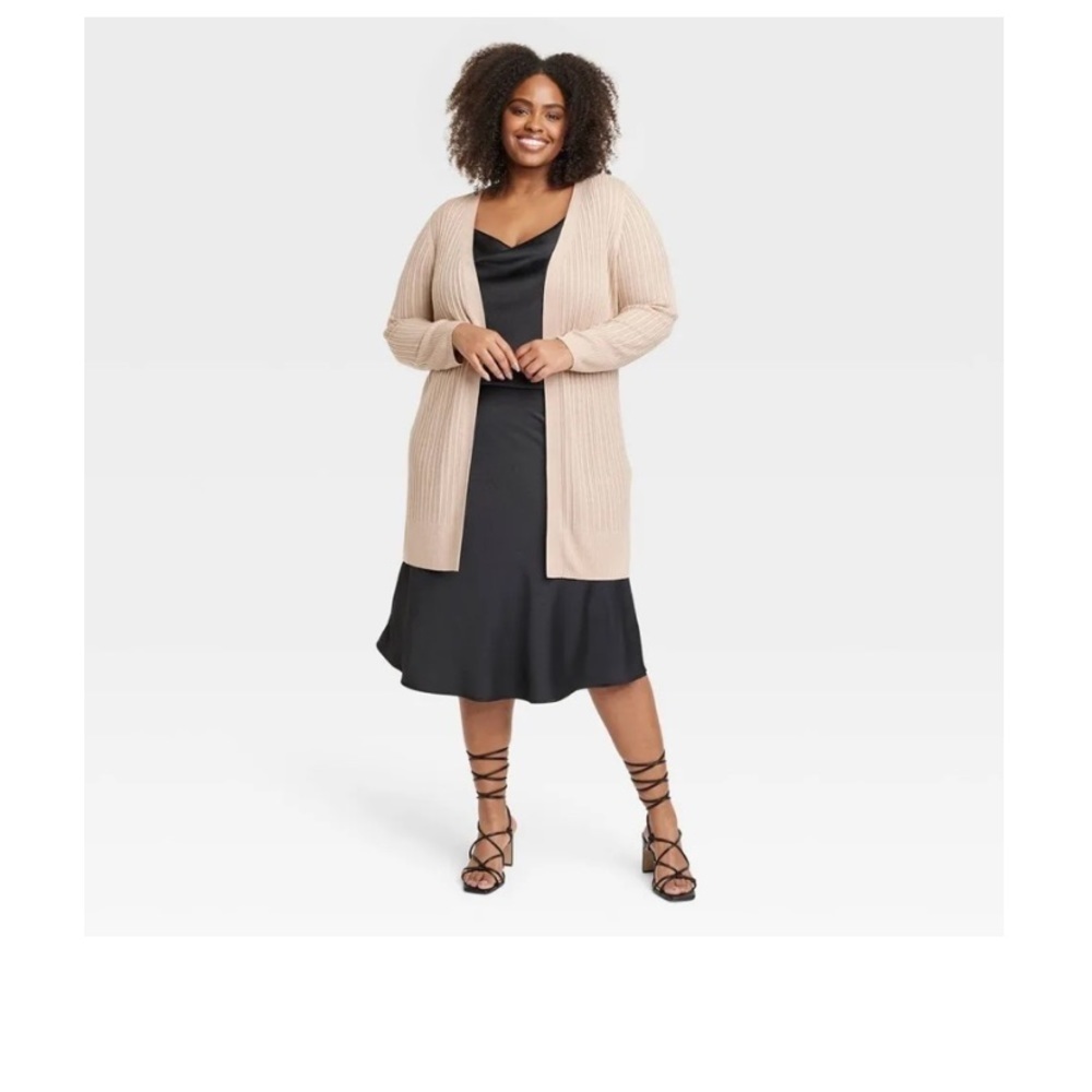 Ava & viv open front long cardigan nwt